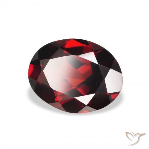 2.09 ct Red Almandine Garnet Stone, Natural Almandine Garnet in Oval Facet Shape for Sale