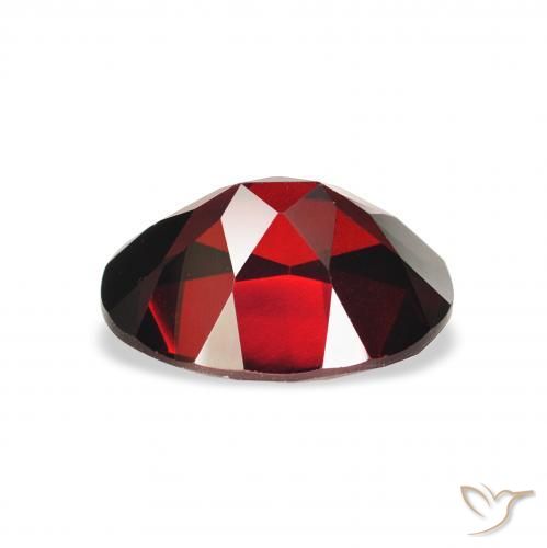 Almandine Garnet Gemstone in 7.1 x 9.1 mm Size for Sale, Almandine Garnet Stone in Deep Blood Red Color