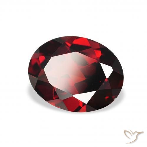 2.19 ct Red Almandine Garnet Stone, Natural Almandine Garnet in Oval Facet Shape for Sale