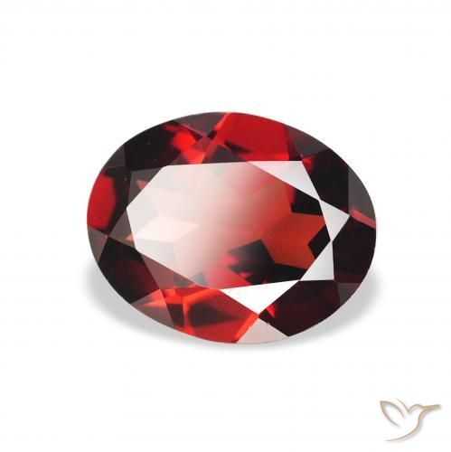 1.97 ct Red Almandine Garnet Stone, Natural Almandine Garnet in Oval Facet Shape for Sale