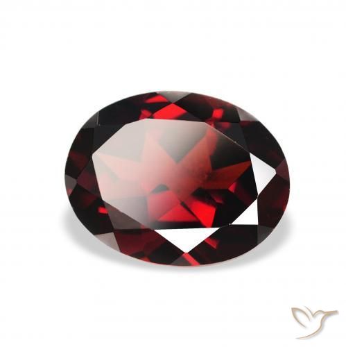 2.29 ct Red Almandine Garnet Stone, Natural Almandine Garnet in Oval Facet Shape for Sale