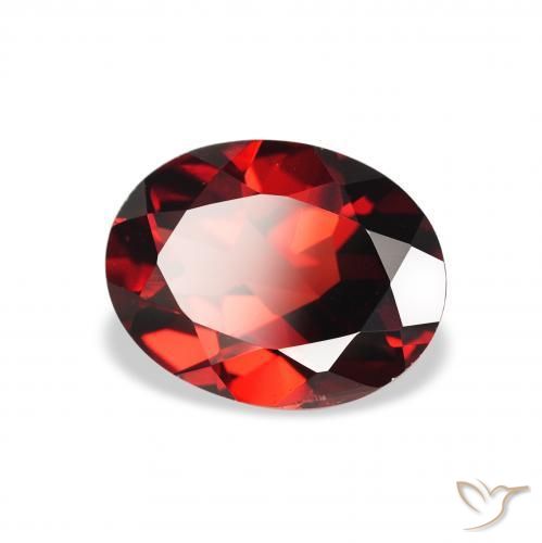 1.94 ct Red Almandine Garnet Stone, Natural Almandine Garnet in Oval Facet Shape for Sale