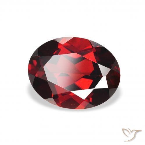 2.25 ct Red Almandine Garnet Stone, Natural Almandine Garnet in Oval Facet Shape for Sale