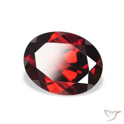 2.32 ct Red Almandine Garnet Stone, Natural Almandine Garnet in Oval Facet Shape for Sale