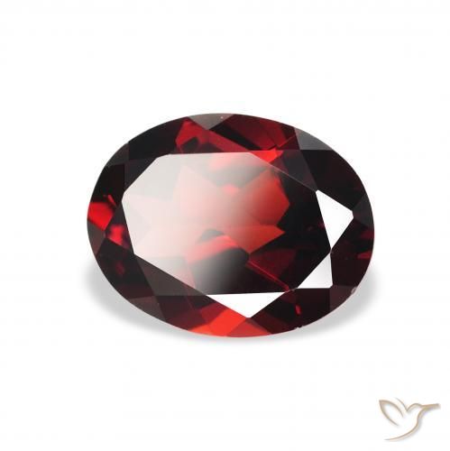 1.94 ct Red Almandine Garnet Stone, Natural Almandine Garnet in Oval Facet Shape for Sale