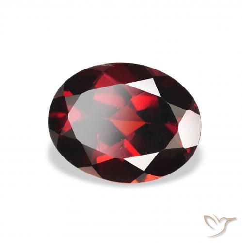 2.13 ct Red Almandine Garnet Stone, Natural Almandine Garnet in Oval Facet Shape for Sale