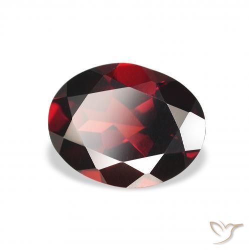 1.99 ct Red Almandine Garnet Stone, Natural Almandine Garnet in Oval Facet Shape for Sale