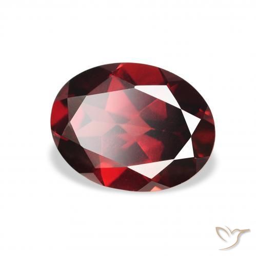 2.15 ct Red Almandine Garnet Stone, Natural Almandine Garnet in Oval Facet Shape for Sale