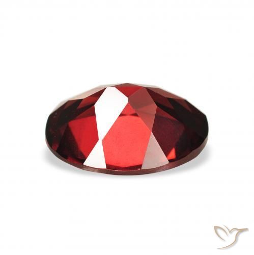 Almandine Garnet Gemstone in 9 x 7 mm (calibrated) Size for Sale, Almandine Garnet Stone in Dark Red Color