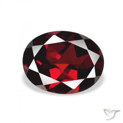2.14ct Natural Deep Red Almandine Garnet, Oval, VS, Photo A