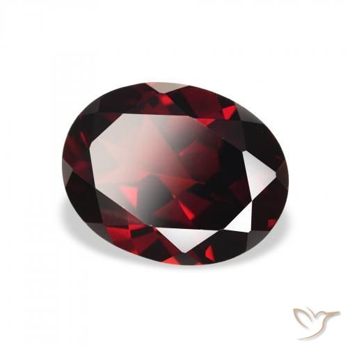 2.14 ct Red Almandine Garnet Stone, Natural Almandine Garnet in Oval Facet Shape for Sale