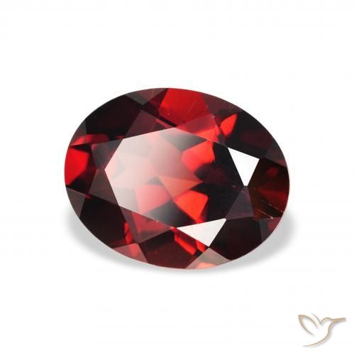 2.31 ct Red Almandine Garnet Stone, Natural Almandine Garnet in Oval Facet Shape for Sale