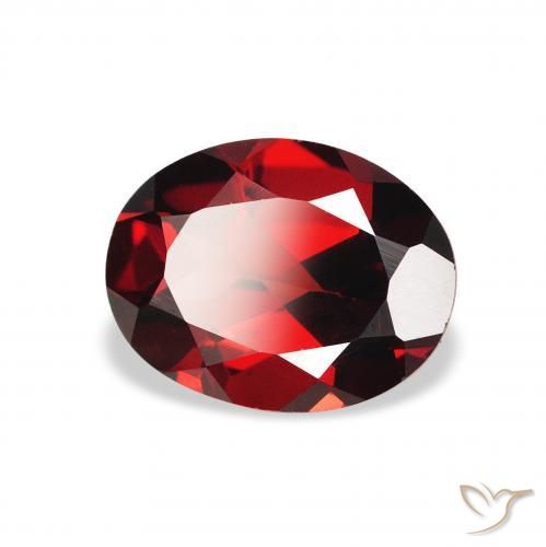 2.04 ct Red Almandine Garnet Stone, Natural Almandine Garnet in Oval Facet Shape for Sale