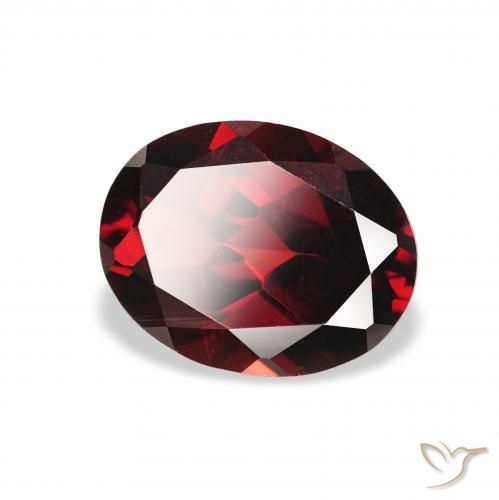 2.30 ct Red Almandine Garnet Stone, Natural Almandine Garnet in Oval Facet Shape for Sale
