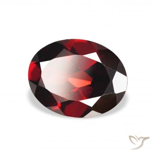 2.13 ct Red Almandine Garnet Stone, Natural Almandine Garnet in Oval Facet Shape for Sale