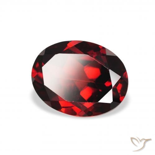 2.23 ct Red Almandine Garnet Stone, Natural Almandine Garnet in Oval Facet Shape for Sale
