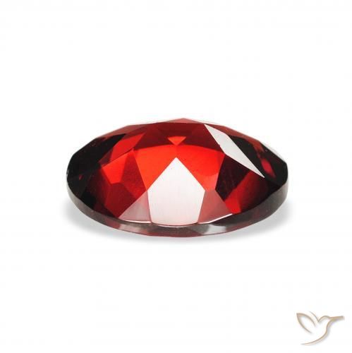 Almandine Garnet Gemstone in 9 x 7 mm (calibrated) Size for Sale, Almandine Garnet Stone in Dark Red Color