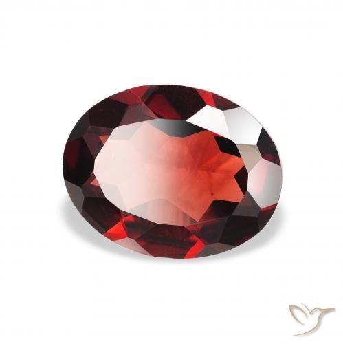 1.72 ct Red Almandine Garnet Stone, Natural Almandine Garnet in Oval Facet Shape for Sale