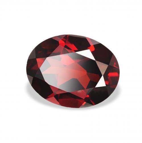 2.22 ct Red Almandine Garnet Stone, Natural Almandine Garnet in Oval Facet Shape for Sale