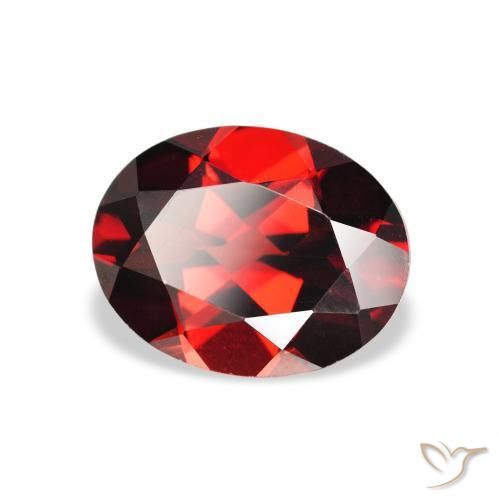 2.15 ct Red Almandine Garnet Stone, Natural Almandine Garnet in Oval Facet Shape for Sale