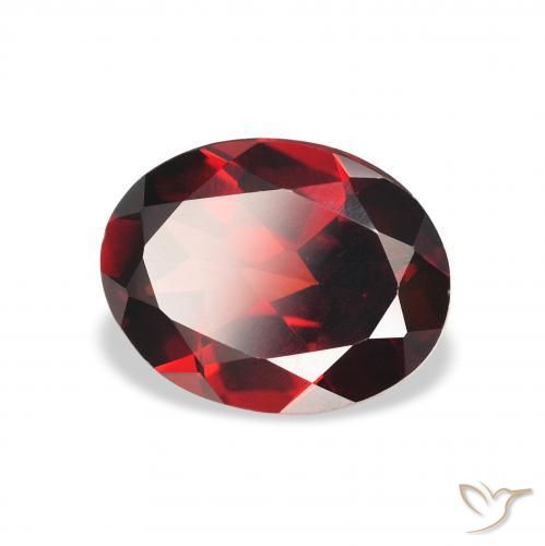 2.12 ct Red Almandine Garnet Stone, Natural Almandine Garnet in Oval Facet Shape for Sale