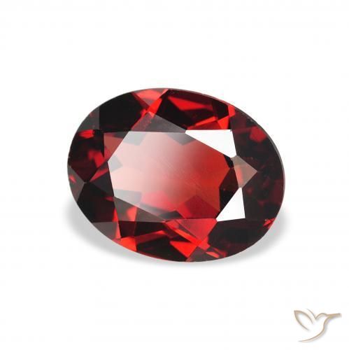 1.94 ct Red Almandine Garnet Stone, Natural Almandine Garnet in Oval Facet Shape for Sale