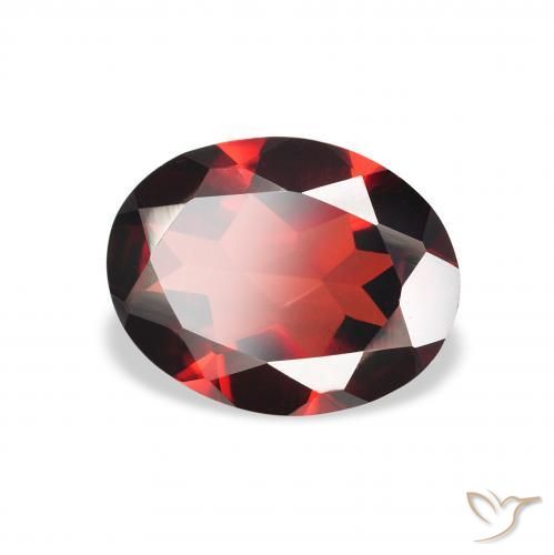 1.79 ct Red Almandine Garnet Stone, Natural Almandine Garnet in Oval Facet Shape for Sale