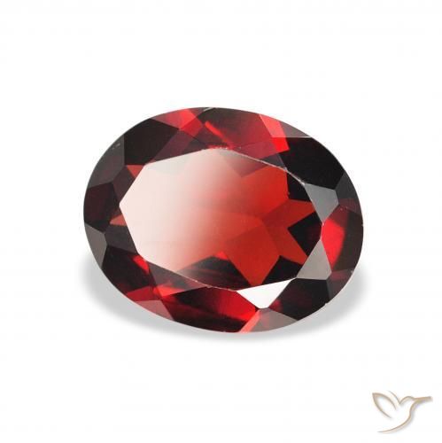 1.88 ct Red Almandine Garnet Stone, Natural Almandine Garnet in Oval Facet Shape for Sale