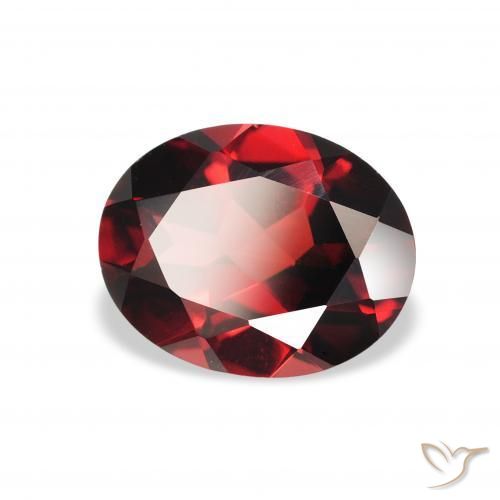 2.12 ct Red Almandine Garnet Stone, Natural Almandine Garnet in Oval Facet Shape for Sale