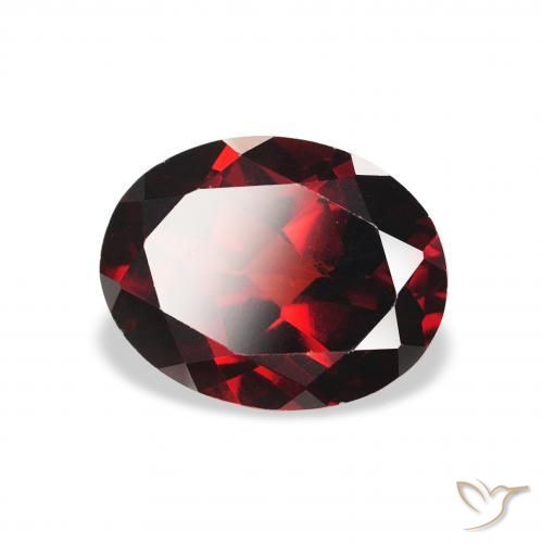 2.23 ct Red Almandine Garnet Stone, Natural Almandine Garnet in Oval Facet Shape for Sale