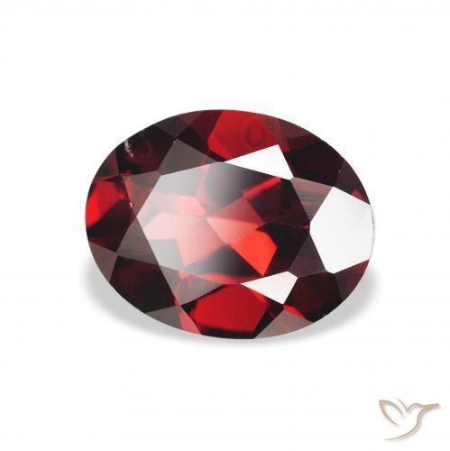 2.19 ct Red Almandine Garnet Stone, Natural Almandine Garnet in Oval Facet Shape for Sale
