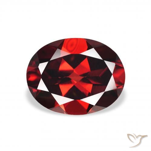 2.21 ct Red Almandine Garnet Gemstone, Almandine Garnet Gem in Oval Facet Shape for Sale.