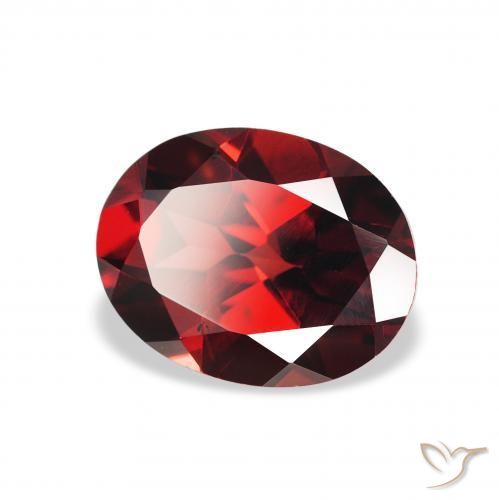 2.21 ct Red Almandine Garnet Stone, Natural Almandine Garnet in Oval Facet Shape for Sale