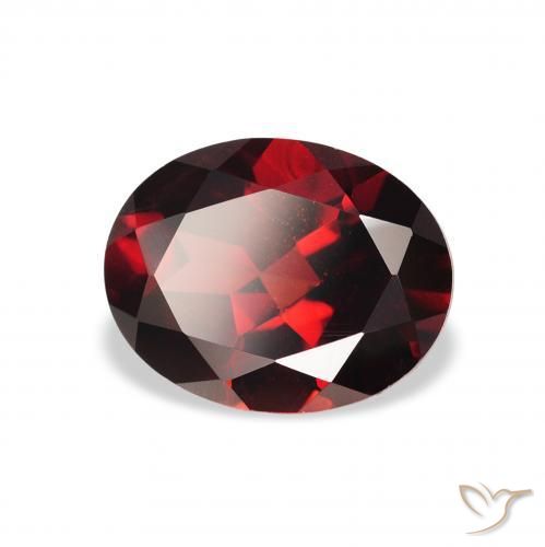 2.23 ct Red Almandine Garnet Stone, Natural Almandine Garnet in Oval Facet Shape for Sale