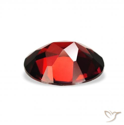 Almandine Garnet Gemstone in 9 x 7 mm (calibrated) Size for Sale, Almandine Garnet Stone in Dark Red Color