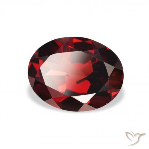 2.05 ct Red Almandine Garnet Stone, Natural Almandine Garnet in Oval Facet Shape for Sale