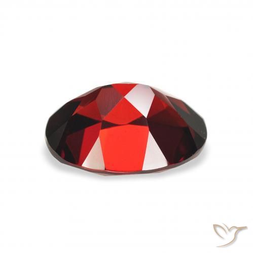 Almandine Garnet Gemstone in 9 x 7 mm (calibrated) Size for Sale, Almandine Garnet Stone in Dark Red Color