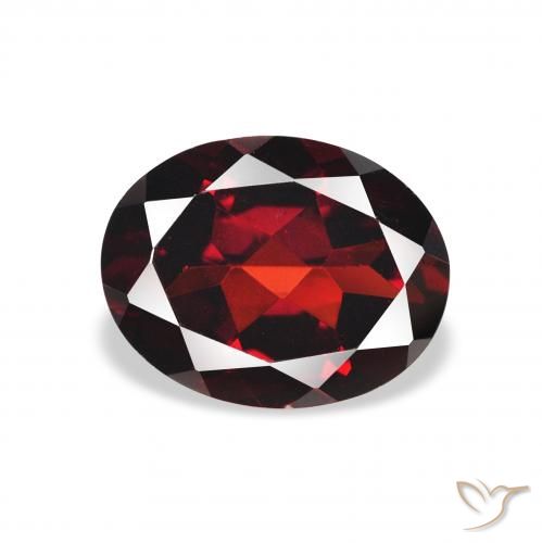 2.18ct Natural Deep Red Almandine Garnet, Oval, VVS-VS