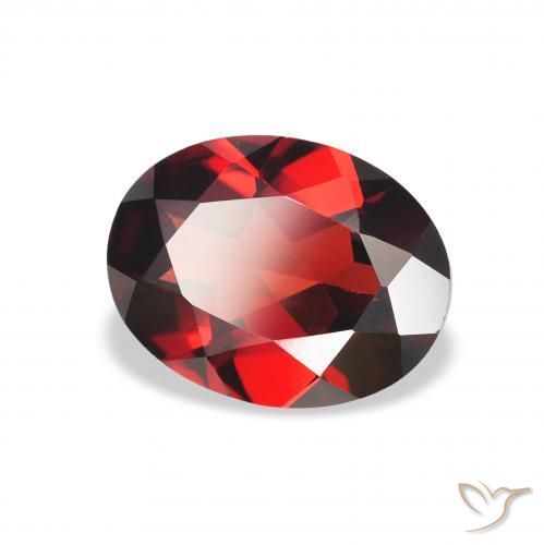 1.92 ct Red Almandine Garnet Stone, Natural Almandine Garnet in Oval Facet Shape for Sale