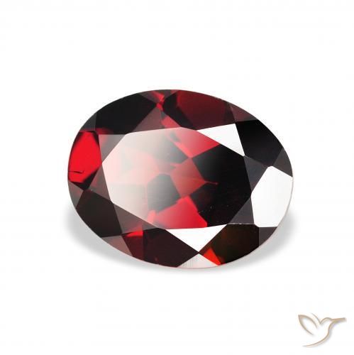 2.13 ct Red Almandine Garnet Stone, Natural Almandine Garnet in Oval Facet Shape for Sale