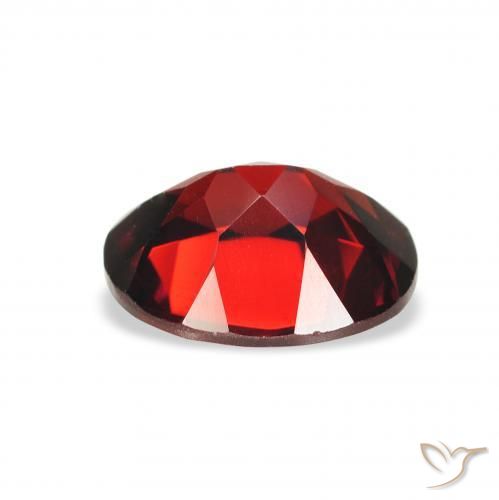 Almandine Garnet Gemstone in 9 x 7 mm (calibrated) Size for Sale, Almandine Garnet Stone in Dark Red Color