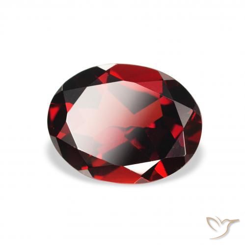 1.99 ct Red Almandine Garnet Stone, Natural Almandine Garnet in Oval Facet Shape for Sale