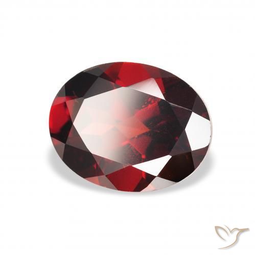 2.19 ct Red Almandine Garnet Stone, Natural Almandine Garnet in Oval Facet Shape for Sale