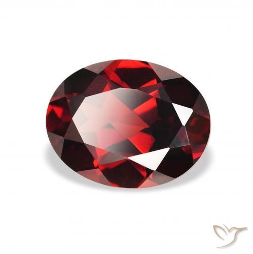 2.15 ct Red Almandine Garnet Stone, Natural Almandine Garnet in Oval Facet Shape for Sale