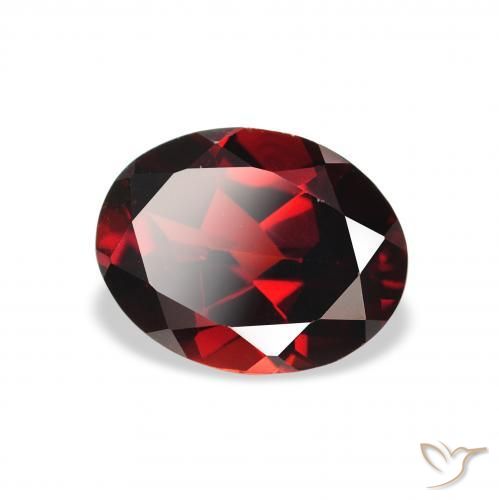 1.94 ct Red Almandine Garnet Stone, Natural Almandine Garnet in Oval Facet Shape for Sale