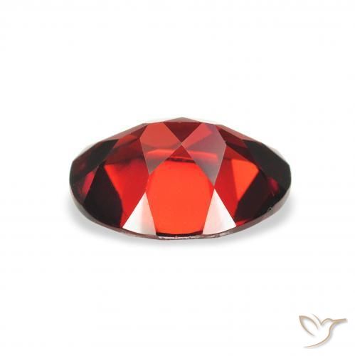 Almandine Garnet Gemstone in 9 x 7 mm (calibrated) Size for Sale, Almandine Garnet Stone in Deep Blood Red Color