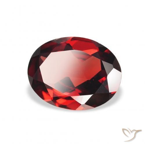 1.98 ct Red Almandine Garnet Stone, Natural Almandine Garnet in Oval Facet Shape for Sale