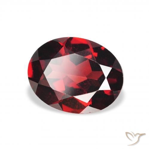 2.27 ct Red Almandine Garnet Stone, Natural Almandine Garnet in Oval Facet Shape for Sale