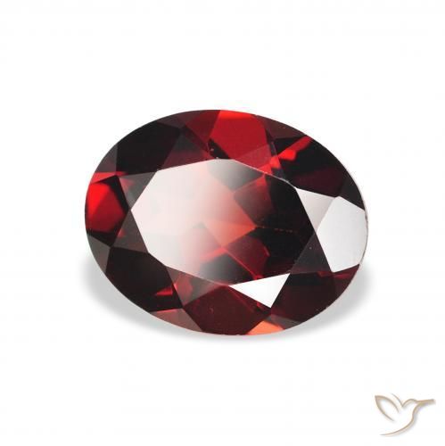 2.12 ct Red Almandine Garnet Stone, Natural Almandine Garnet in Oval Facet Shape for Sale