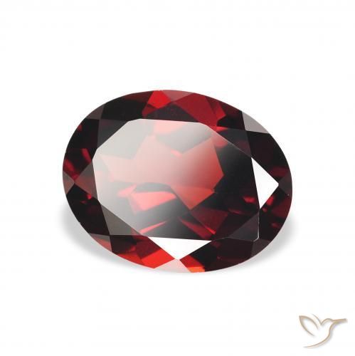 2.06 ct Red Almandine Garnet Stone, Natural Almandine Garnet in Oval Facet Shape for Sale